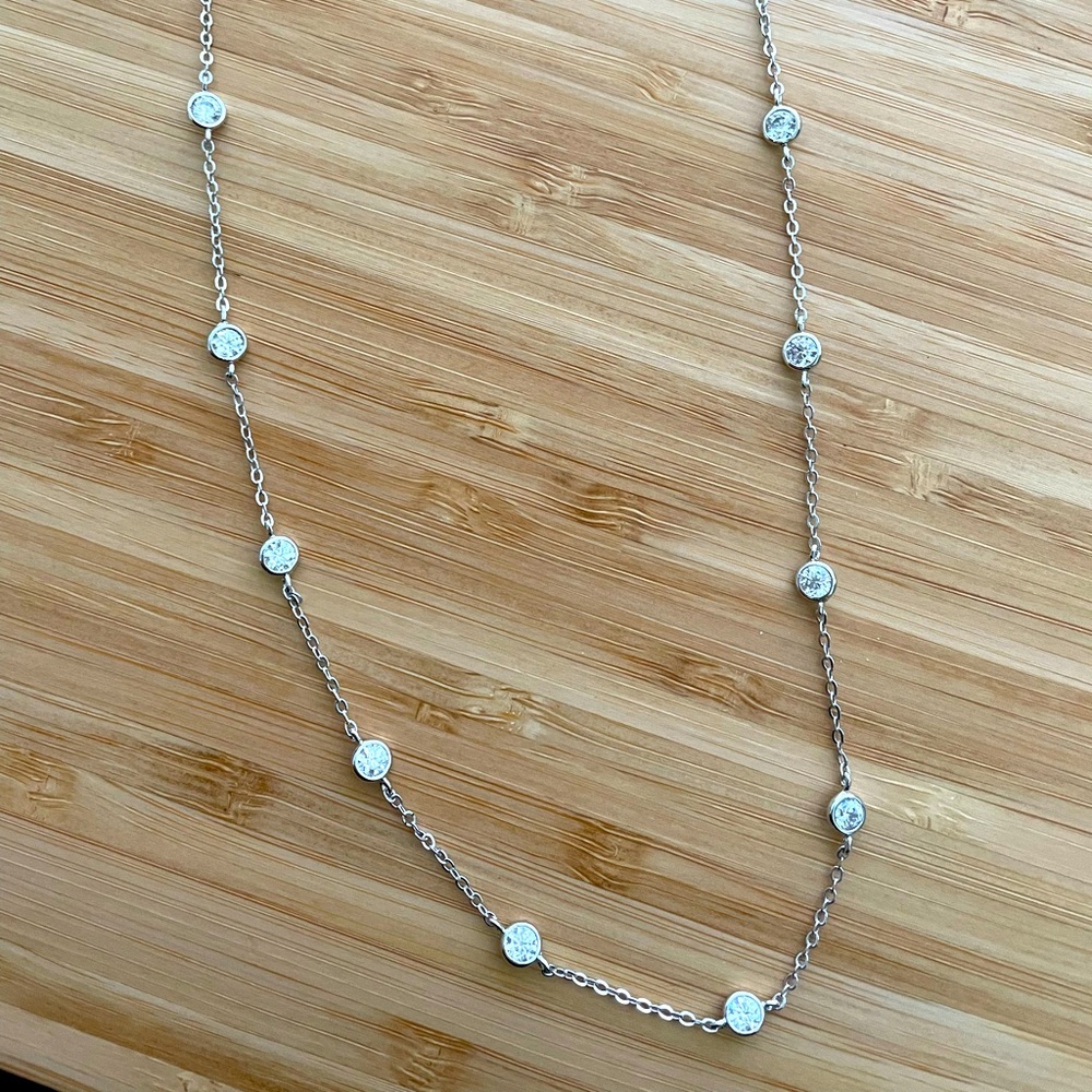 Silver Crystal Necklace